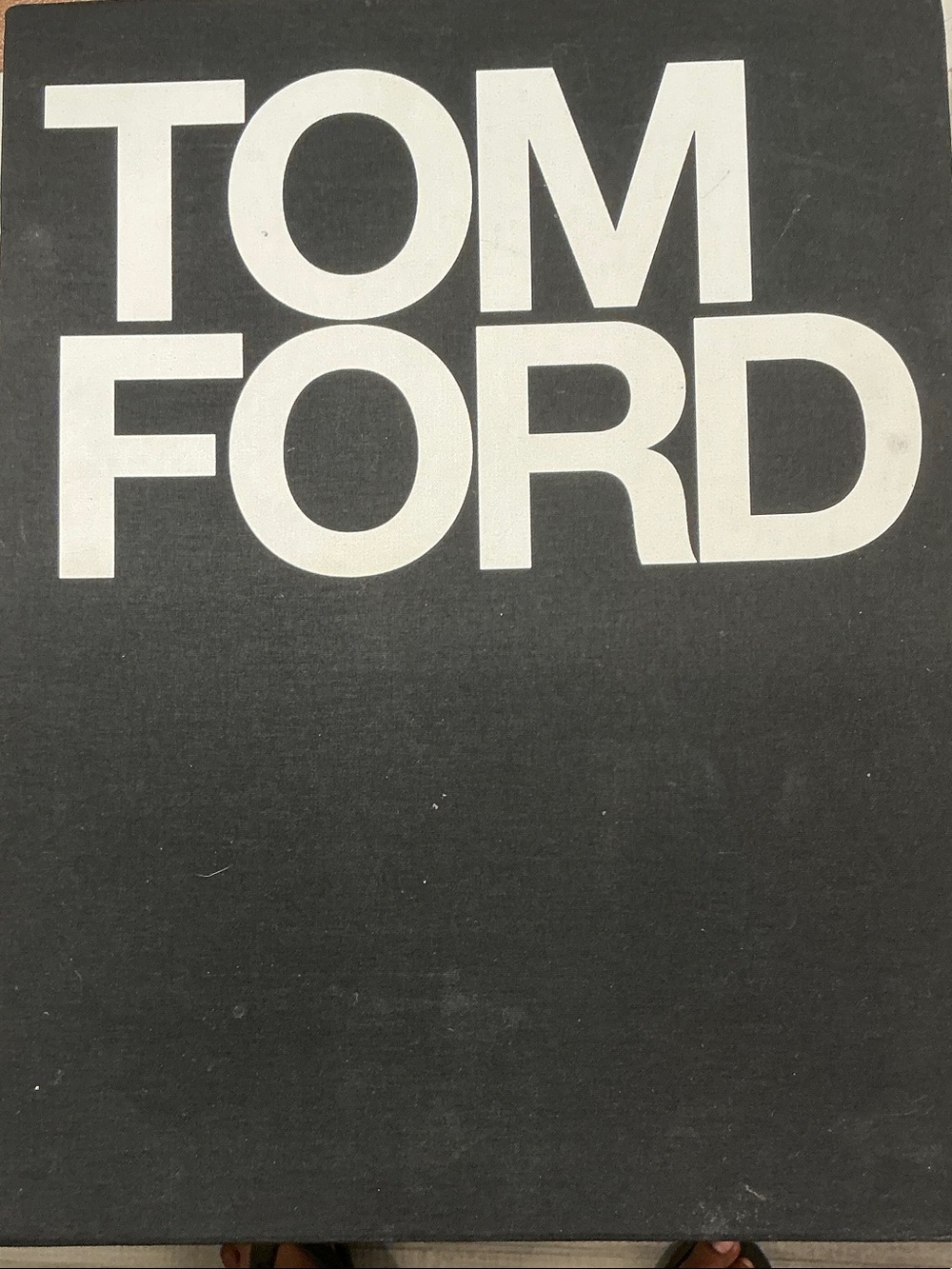 Tom Ford Black and White Oversized Logo Box Top